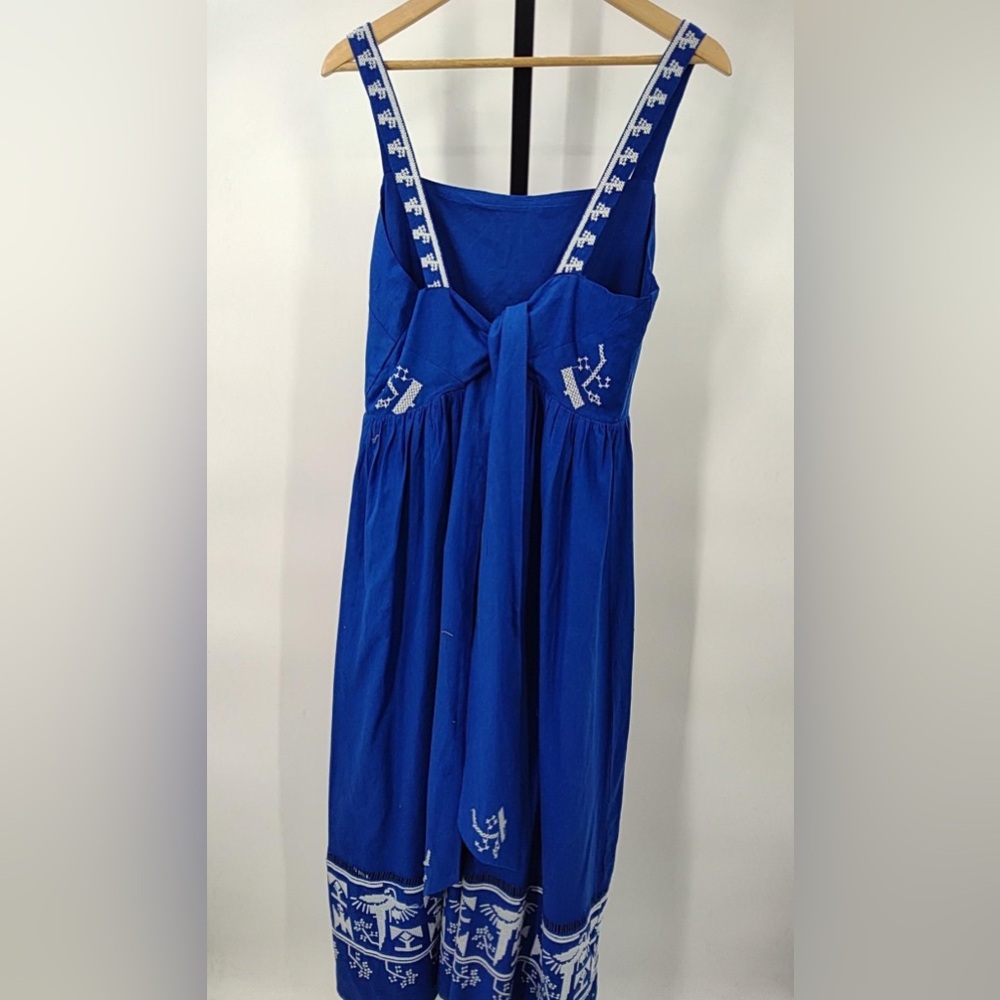 Farm Rio Macaw Embroidery Linen Blend Maxi Dress - Picture 5 of 5